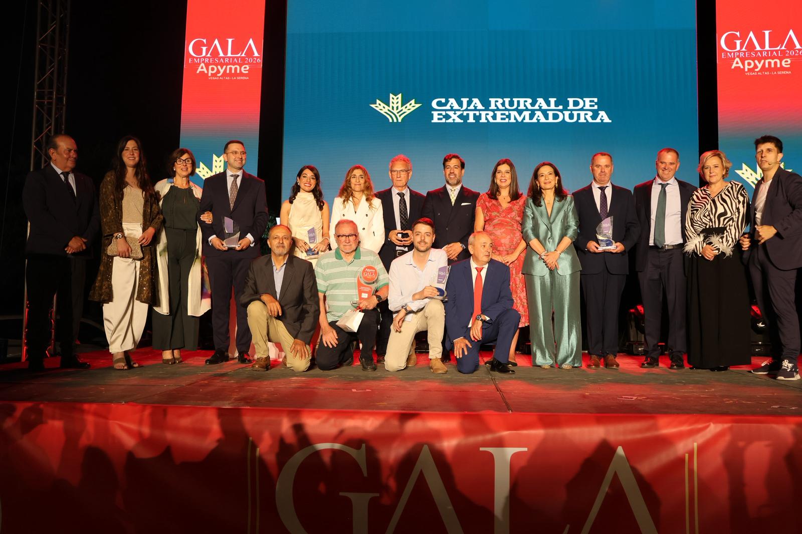 La Junta de Extremadura destaca el papel del tejido empresarial en la Gala APYME 2026 Vegas Altas-La Serena