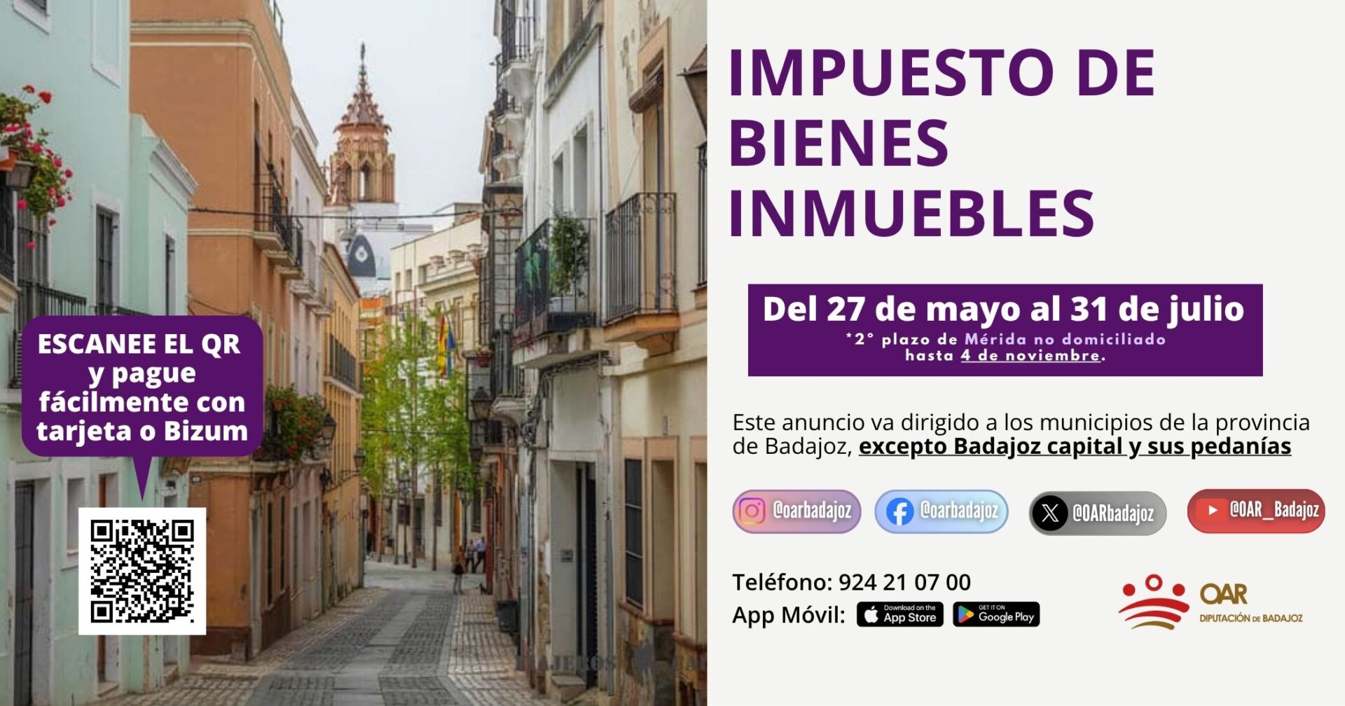 Arranca el plazo para el pago voluntario del Impuesto de Bienes Inmuebles (IBI)