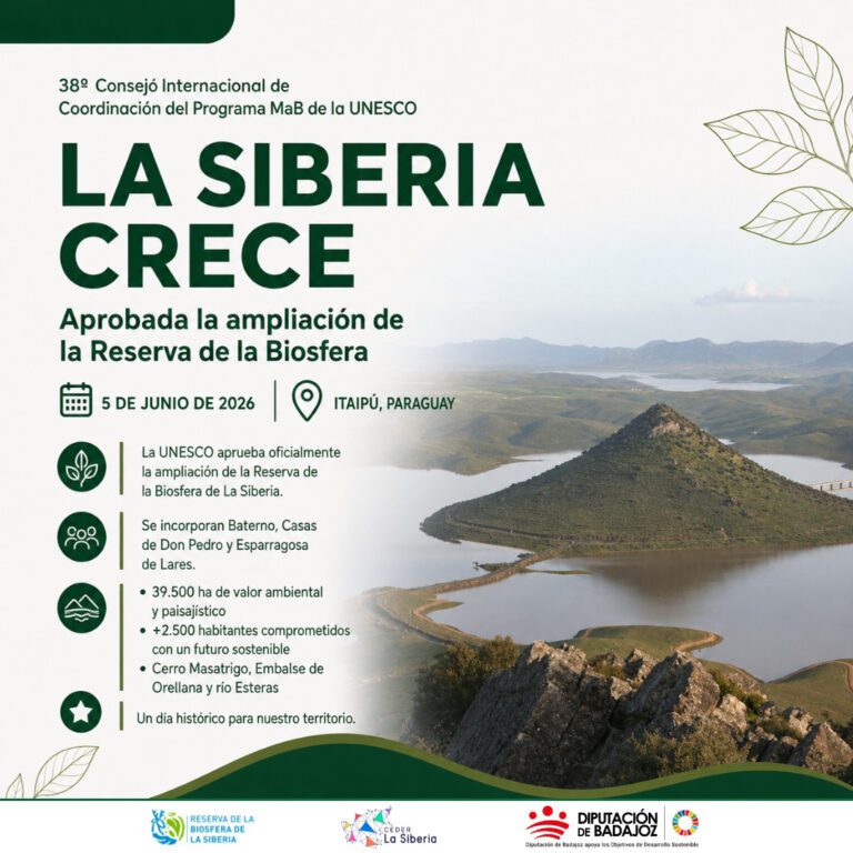 La UNESCO aprueba la ampliación de la Reserva de la Biosfera de La Siberia incorporando tres nuevos municipios