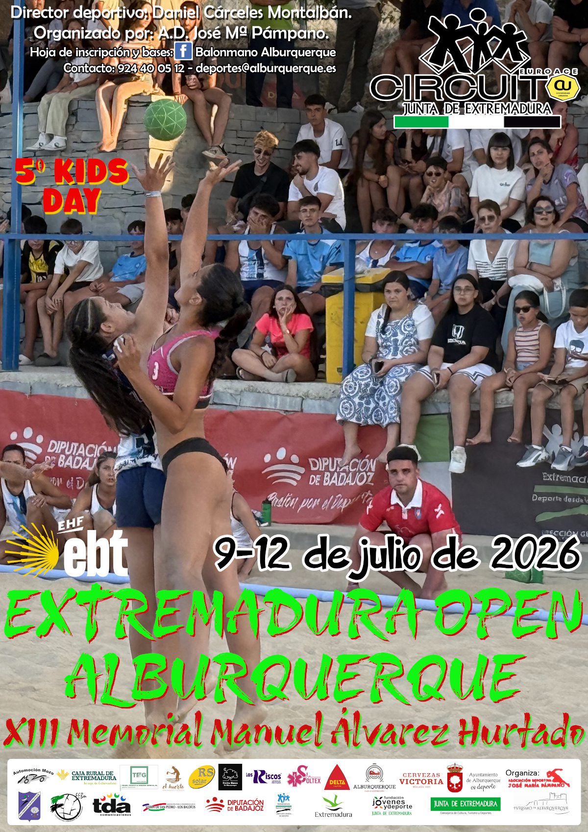 El Extremadura Open Alburquerque de Balonmano Playa recibirá al máximo de participantes en sus ediciones: 100 equipos